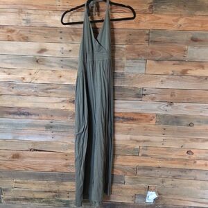 Indigo Olive Green Halter Jumpsuit